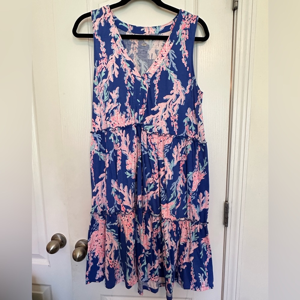Lilly Pulitzer Lorina Swing Dress in Borealis Blue Swim on Over